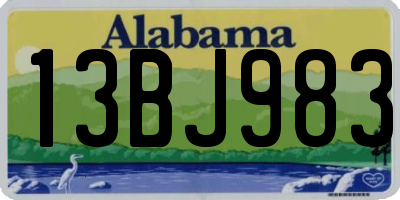 AL license plate 13BJ983