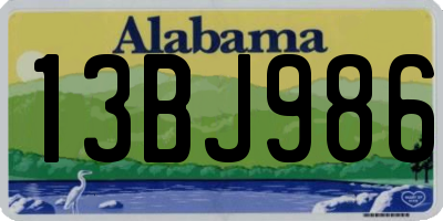 AL license plate 13BJ986