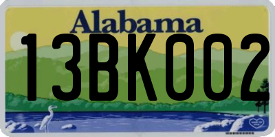 AL license plate 13BK002