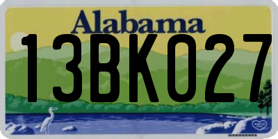 AL license plate 13BK027
