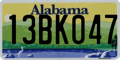 AL license plate 13BK047