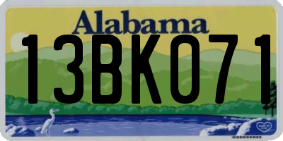 AL license plate 13BK071