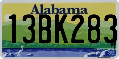 AL license plate 13BK283