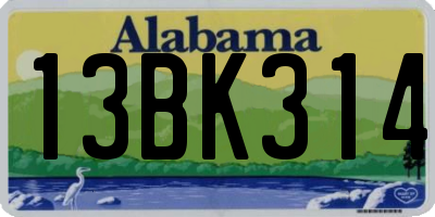 AL license plate 13BK314