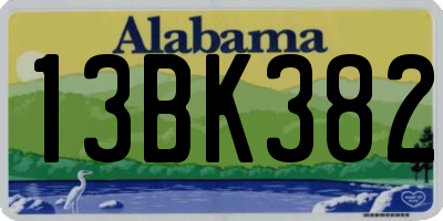 AL license plate 13BK382