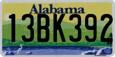 AL license plate 13BK392