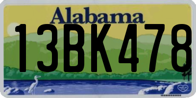 AL license plate 13BK478