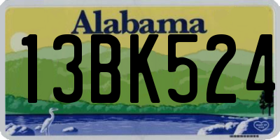 AL license plate 13BK524