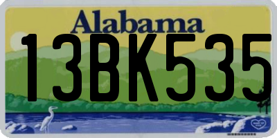 AL license plate 13BK535