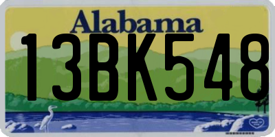 AL license plate 13BK548
