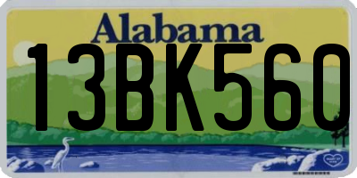 AL license plate 13BK560