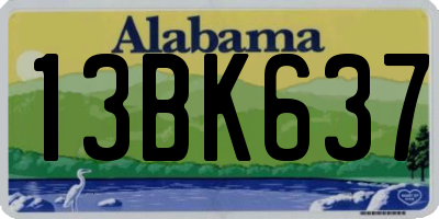 AL license plate 13BK637
