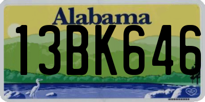 AL license plate 13BK646