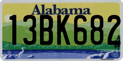 AL license plate 13BK682
