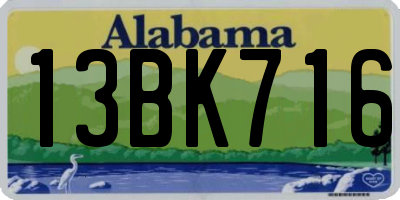 AL license plate 13BK716