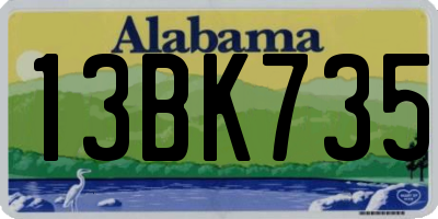 AL license plate 13BK735