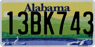 AL license plate 13BK743