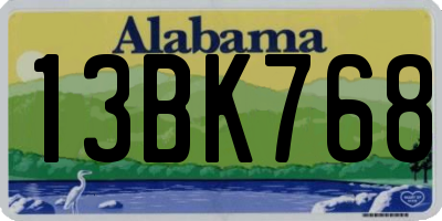 AL license plate 13BK768