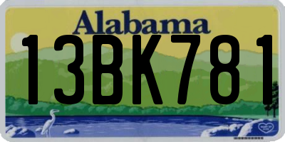 AL license plate 13BK781