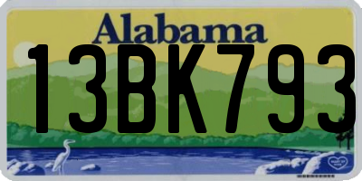 AL license plate 13BK793