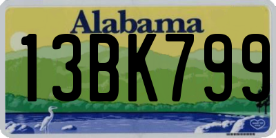 AL license plate 13BK799