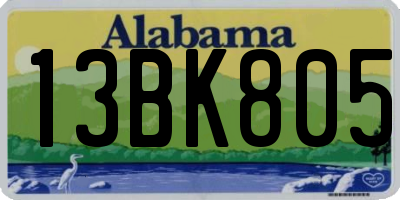 AL license plate 13BK805
