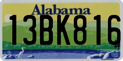 AL license plate 13BK816