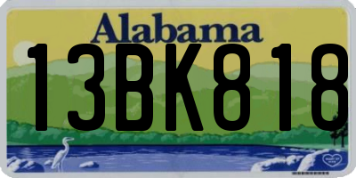 AL license plate 13BK818