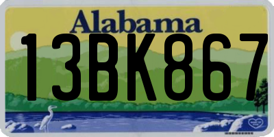 AL license plate 13BK867