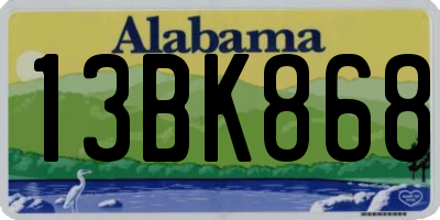 AL license plate 13BK868