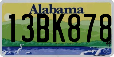 AL license plate 13BK878