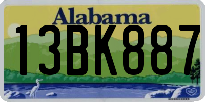 AL license plate 13BK887