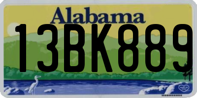 AL license plate 13BK889