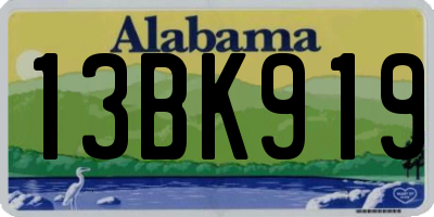 AL license plate 13BK919
