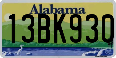 AL license plate 13BK930