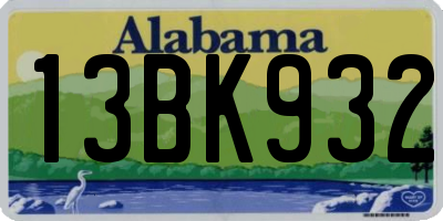 AL license plate 13BK932