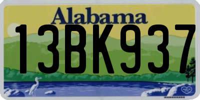 AL license plate 13BK937