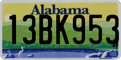 AL license plate 13BK953