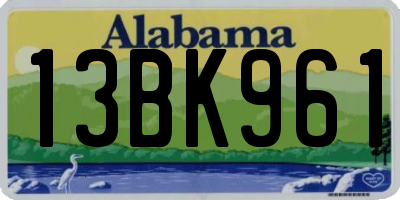 AL license plate 13BK961