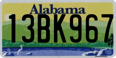 AL license plate 13BK967