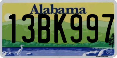AL license plate 13BK997