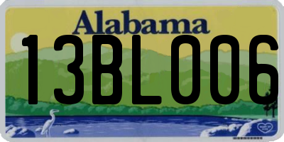 AL license plate 13BL006