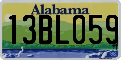 AL license plate 13BL059