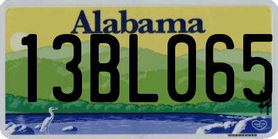 AL license plate 13BL065