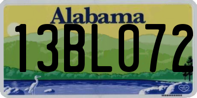AL license plate 13BL072