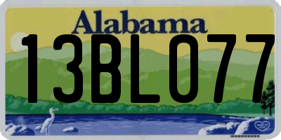AL license plate 13BL077