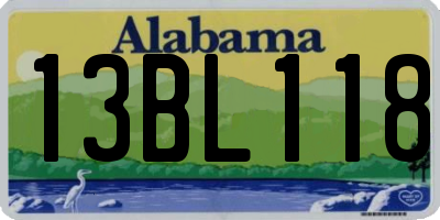 AL license plate 13BL118