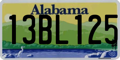 AL license plate 13BL125