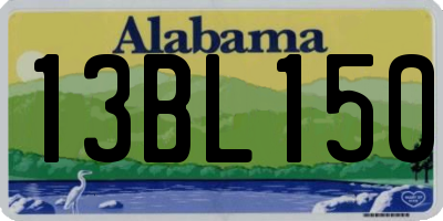 AL license plate 13BL150