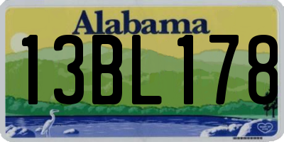 AL license plate 13BL178